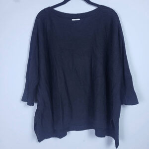 Amour Vert Animana Womens Baby Alpaca Sweater OS Black Lagenlook Quiet Luxury